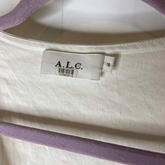 A.L.C. Sidelle white ruffle sleeve wrap dress - Picture 5 of 8